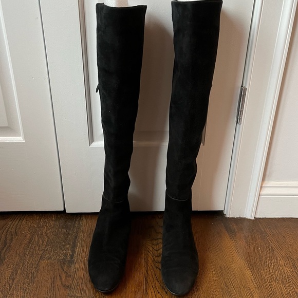 Stuart Weitzman Mainline Hidden Wedge Suede Knee Hugh Boots. Pre Loved Size 9.5 - Picture 3 of 7